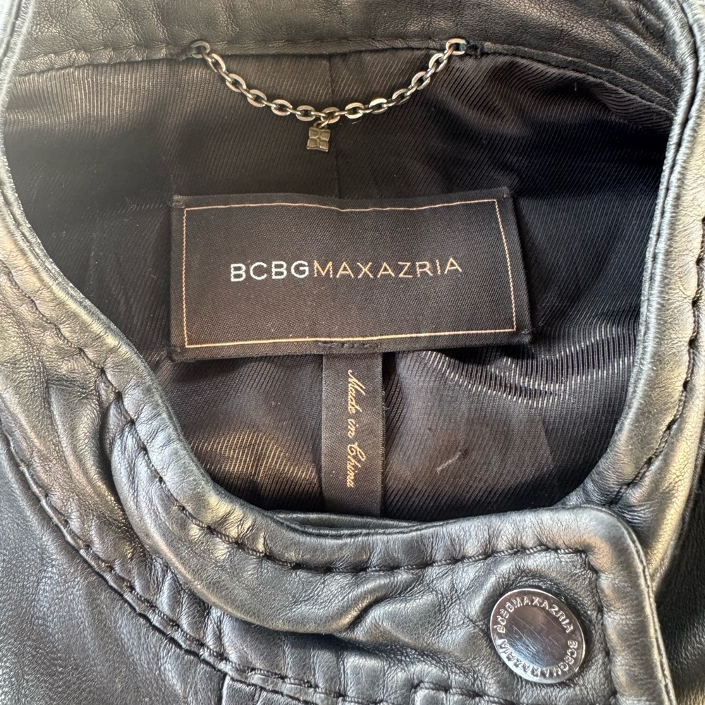 BCBGMAXAZRIA Black Leather Jacket
